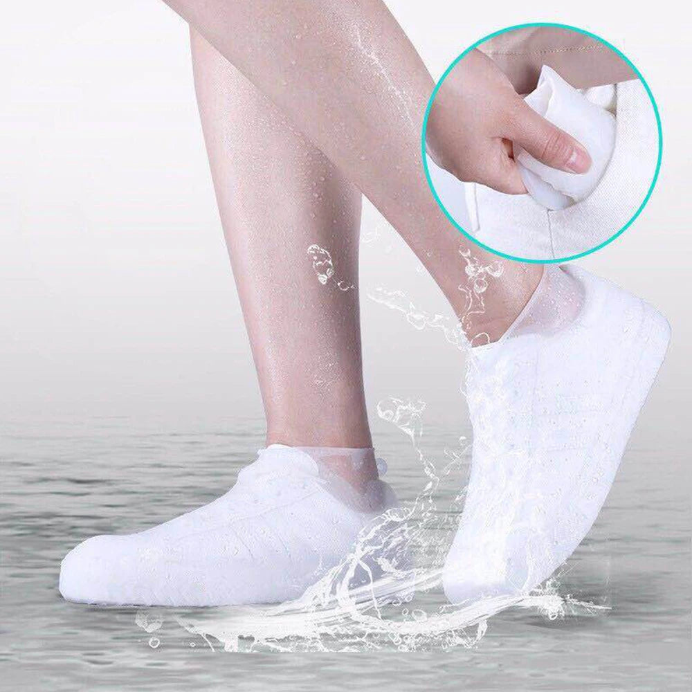 【Hot sales】Waterproof silicone shoe cover protector reusable anti-slip wear-resistant rain shoe cover for outdoor rainy days