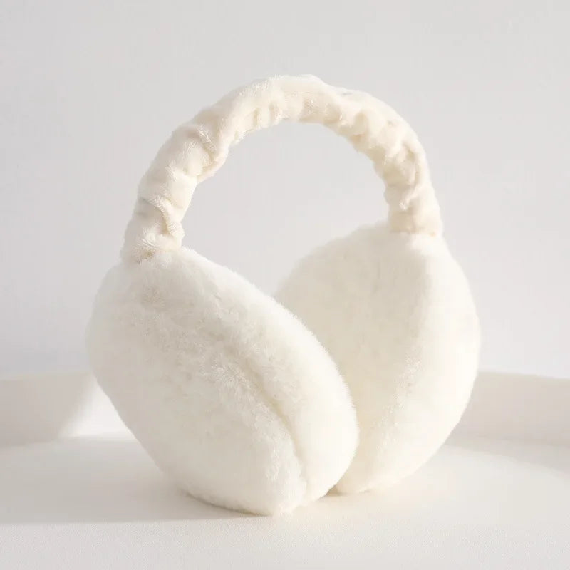 Soft Plush Earmuffs for Men and Women Outdoor Cold Protection Warm Winter Ear Warmers Solid Color Fashion