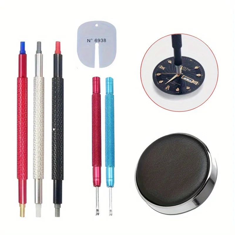 Uhrmacherwerkzeug-Set: Gummistaub-Luftgebläse, Schutzpolster, Nadelstift, Reinigungsbürste, Uhrenreparaturwerkzeuge, Pflegeset
