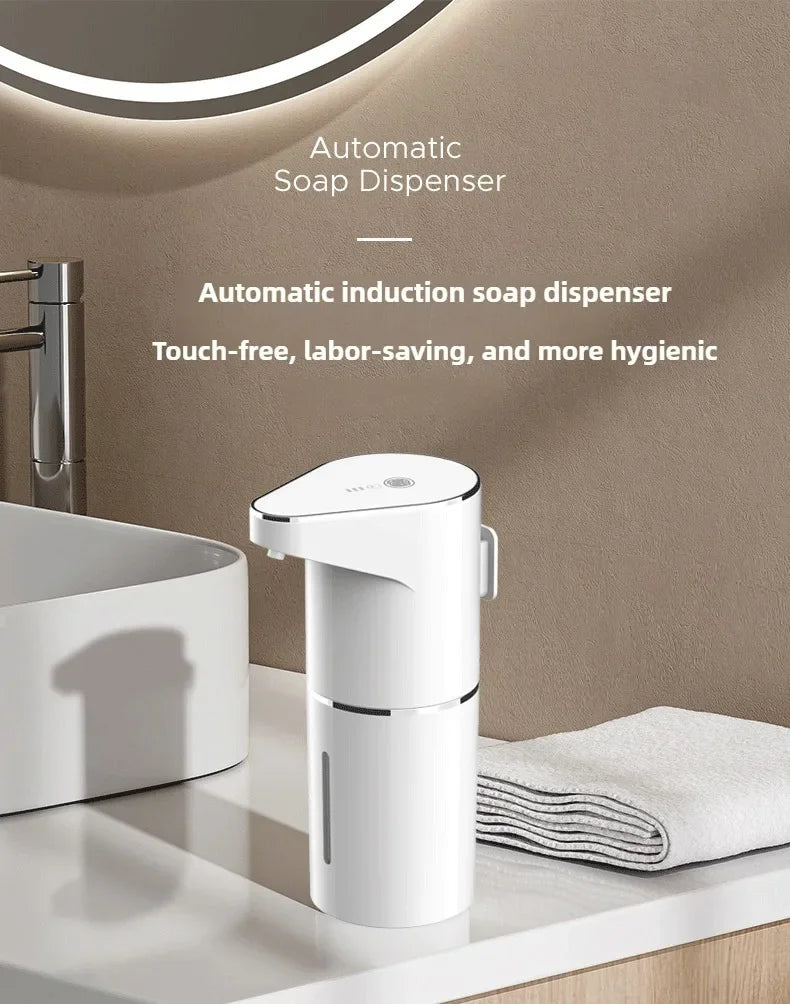 New Bathroom Automatic Sensing Soap Dispenser Type C Multiple Levels Contactless Electric Frother Charging Wall Mounted Vertical