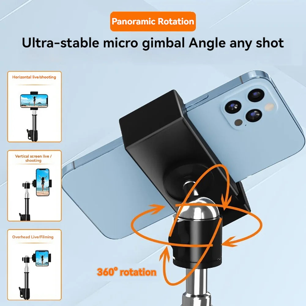 360°Adjustable Scalable Bluetooth Selfie Stick Multi-functional Phones Camera DV Holder Live Video Recording Wireless brackets - Shoppiline