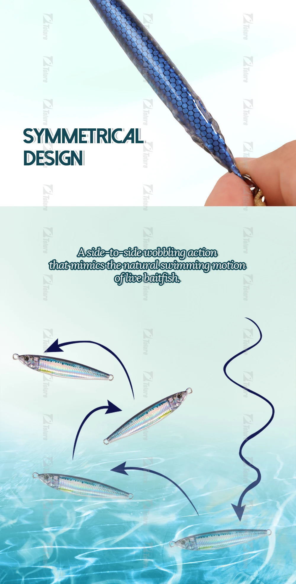 TOLU 2024 NEW 3D Printed Fast Sinking Metal Jig Lure 20g-130g With Spool Saltwater Shore Casting Fishing Lure Vertical Metal Jig