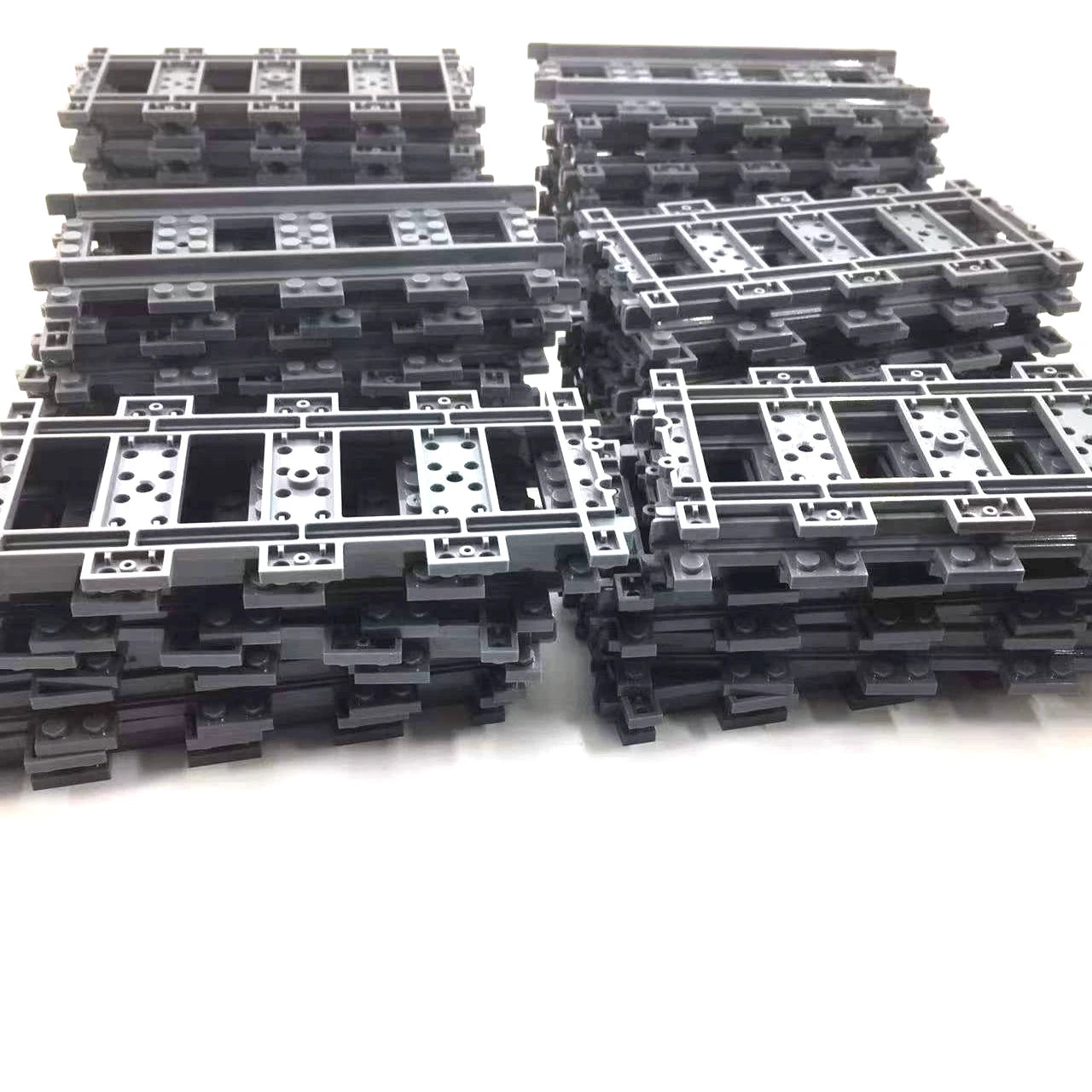 50Pcs/Lot City Trains Train Track Rail Straight Rails Technical Building Blocks Set Bricks Model Kids Classic Toys For Children - Shoppiline