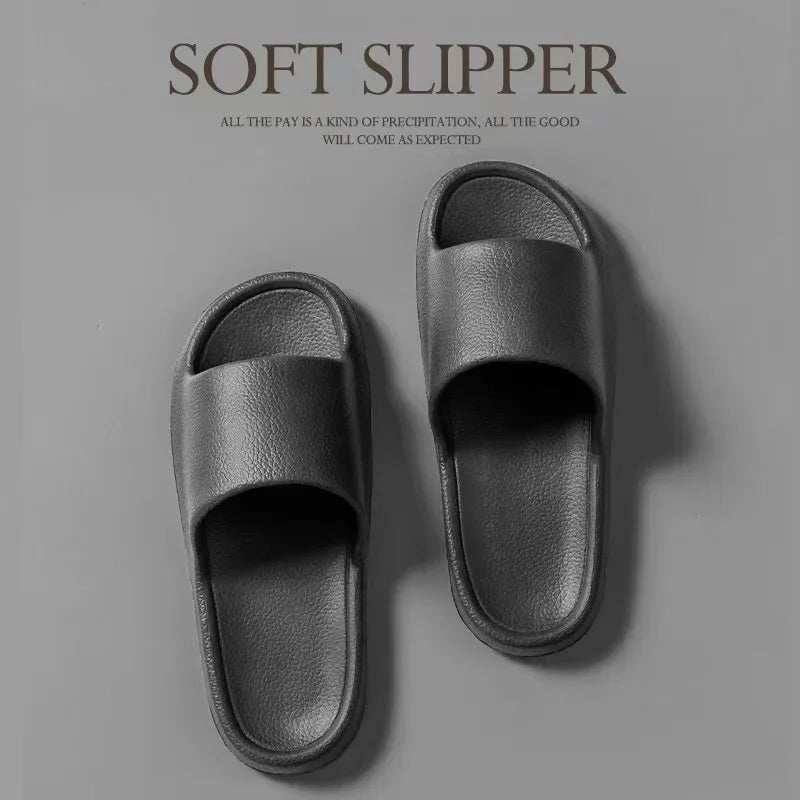 EVA Men Sandals Flip Flops Man Slippers Solid Color Non-slip Soft Sole Comfortable Shower Slippers Outdoor Couple Shoes Summer