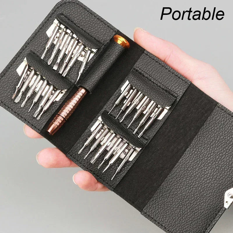 Mini Precision Screwdriver Set 25 in 1 Electronic Torx Screwdriver Opening Repair Tools Kit for iPhone Camera Watch Tablet PC