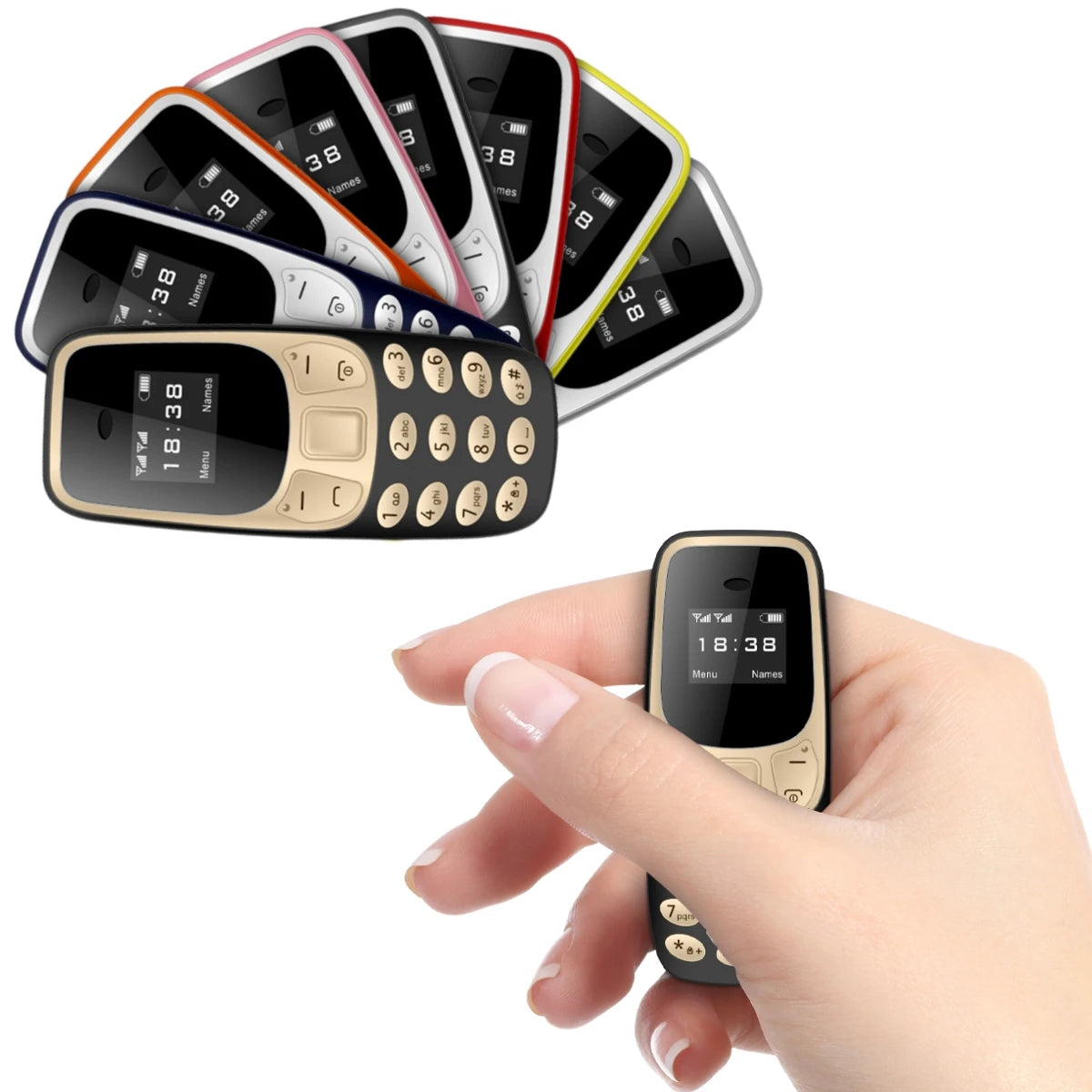 SERVO Small Mobile Phone Bluetooth Dialer Magic voice Low Radiation Telephone Call Recording 2/3 SIM GSM Unlocked Mini Cellphone - Shoppiline