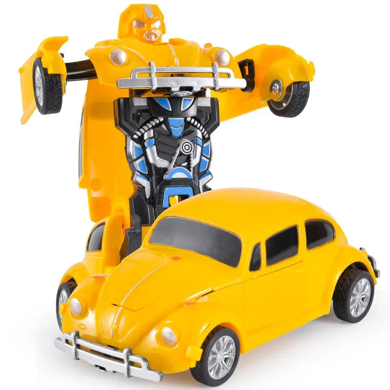 Verformbares Spielzeugauto, Trägheitsaufprall, Ein-Knopf-Verformung, Jungenpuzzle, Kollisionsverformung, Autobot-Roboter