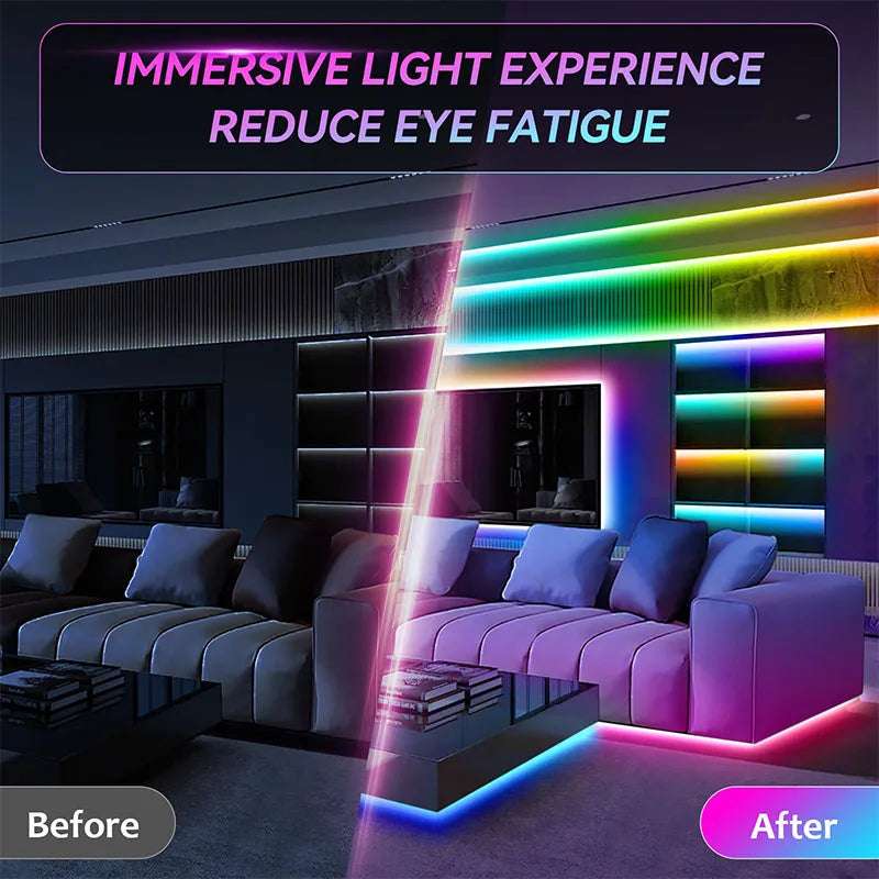 5V LED-Streifen USB RGB 5050 LED-Lichtband Musik-Synchronisation App-Steuerung Luces Led Flexible Lampe für Raumdekoration TV-Hintergrundbeleuchtung