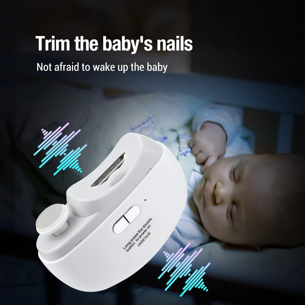 Coupe-ongles électrique avec lumière LED 2 en 1 automatique, lime à ongles, tondeuse pour bébé et adulte, mini outils de manucure, soin des ongles