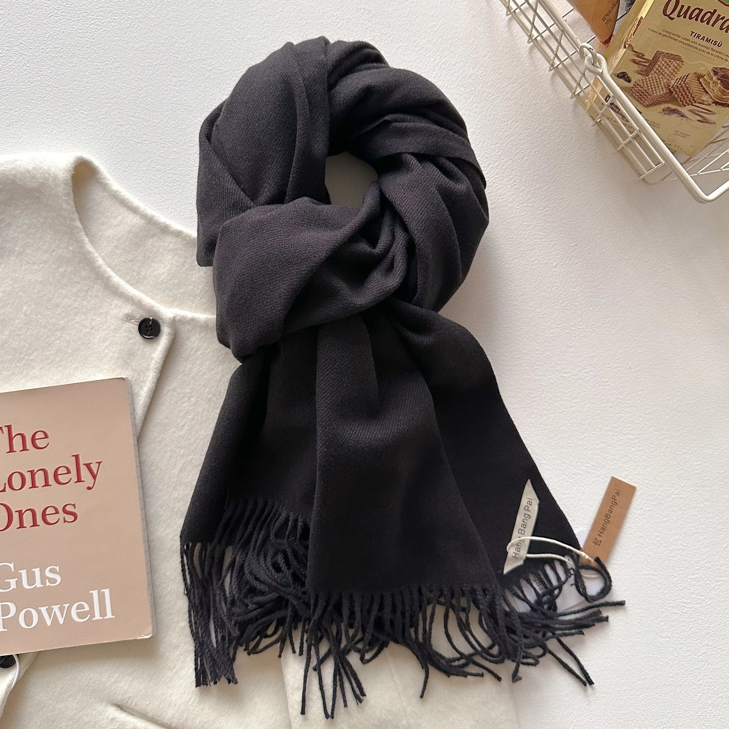 2025 New Winter Wool Scarf For Women Long Warm Cashmere Scarves Hijab Solid Lady Shawl Wrap Female Pashmina Bandana Head Scarfs
