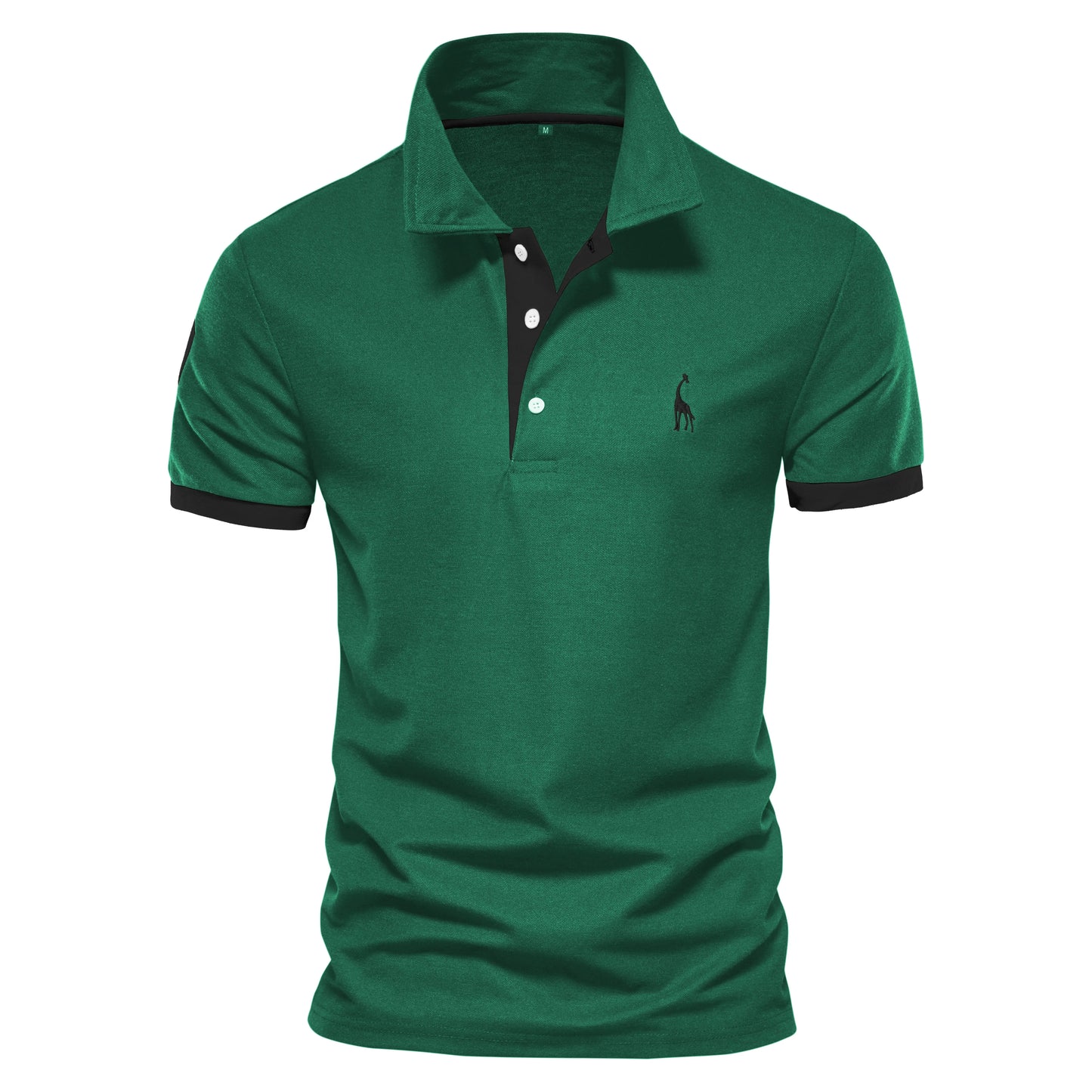 Dropshipping Polo Giraffe Hemd Herren Qualität Stickerei Sommer Kurzarm Polo Casual Business Social Herren Poloshirts BR Größe