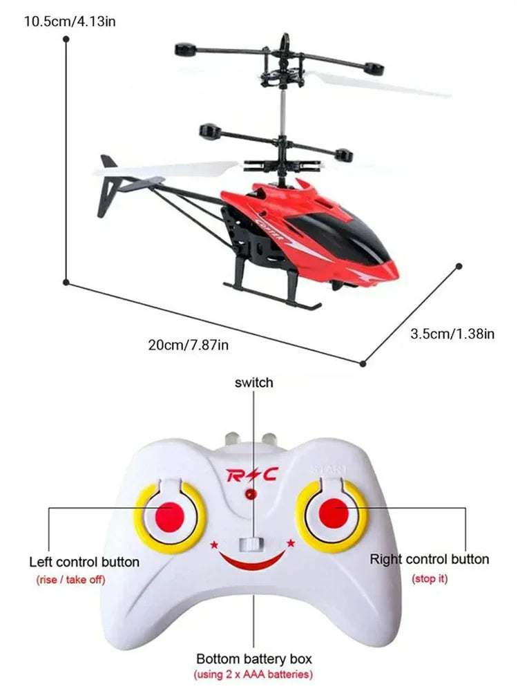 Rechargeable Mini Remote Control Helicopter Wireless Remote Control Infrared Induction Aircraft Children's Toy Aircraft Model