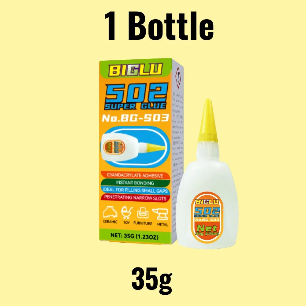 BIGLU 502 Super Glue Quick-drying Cyanoacrylate Instant Leather Rubber Wood Metal Strong Bond Liquid Adhesive Tool