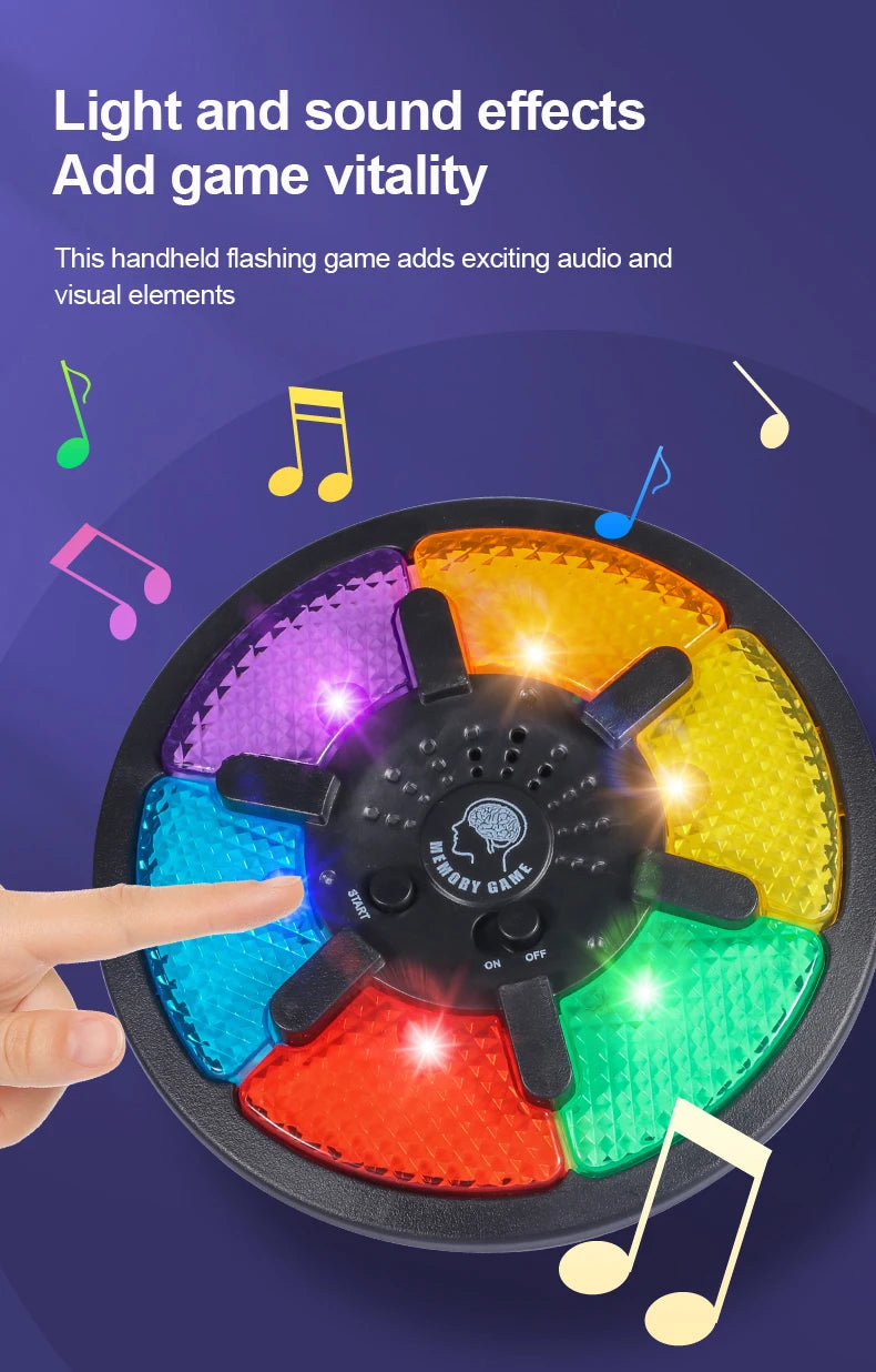 Puzzle and Memory Training Machine - Parent child Interactive Thinking Development Brain Toy - Creative Flash Sound - Mini Elect