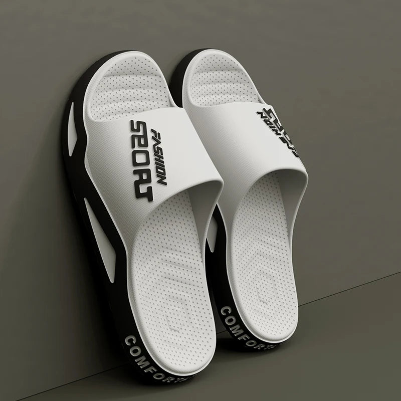 Men's Summer Fashion Slippers for Home ,Soft Soles, PVC Durable Material, Outdoor Sports and Leisure Beach Shoes for Couples