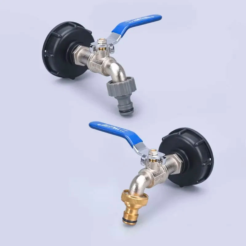 S60x6 Coarse Thread IBC Tank Tap Connecter x 1/2'' 3/4'' Water Coupling Adapter 1000L Garden Home Replacement Valve Fitting