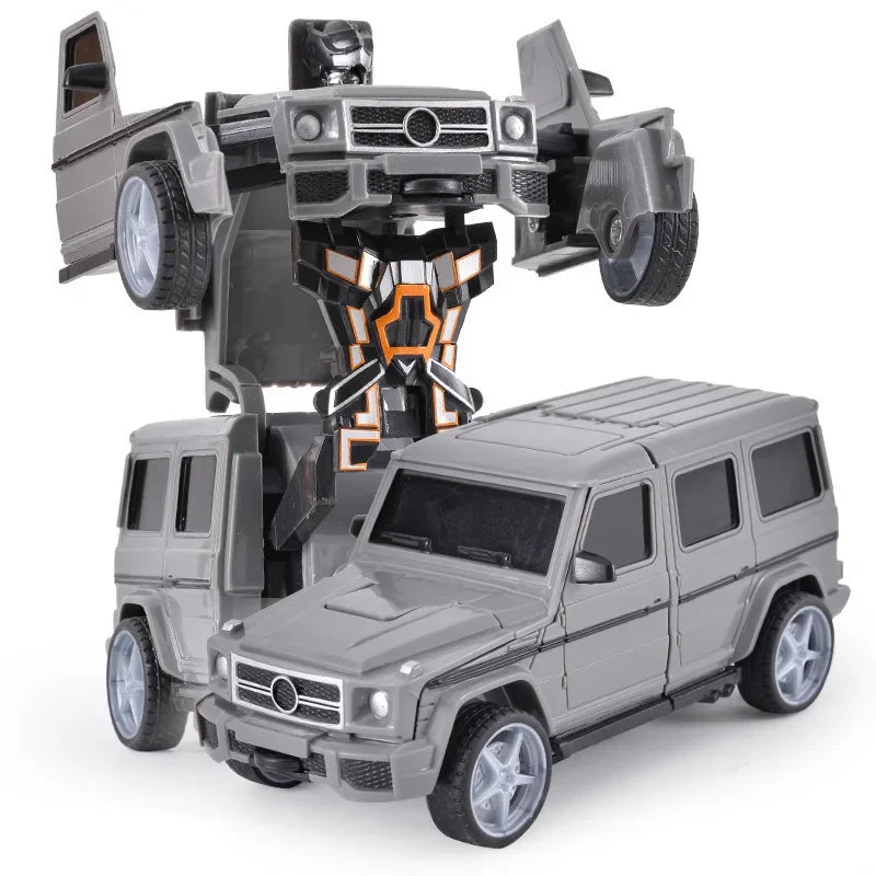 Verformbares Spielzeugauto, Trägheitsaufprall, Ein-Knopf-Verformung, Jungenpuzzle, Kollisionsverformung, Autobot-Roboter