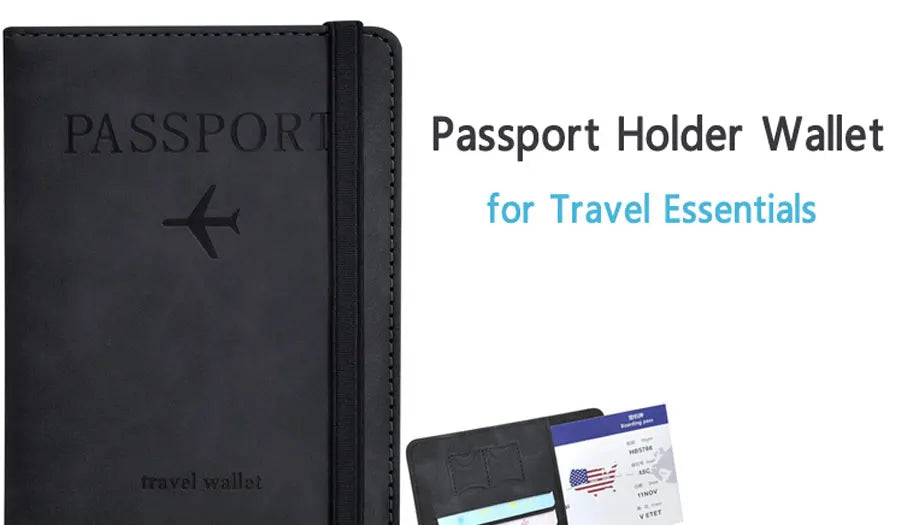 Reisepasshülle für Reiseutensilien Reisepass-Brieftaschen-Etui für Reisezubehör, Reisepassbuchhüllen für Damen/Herren