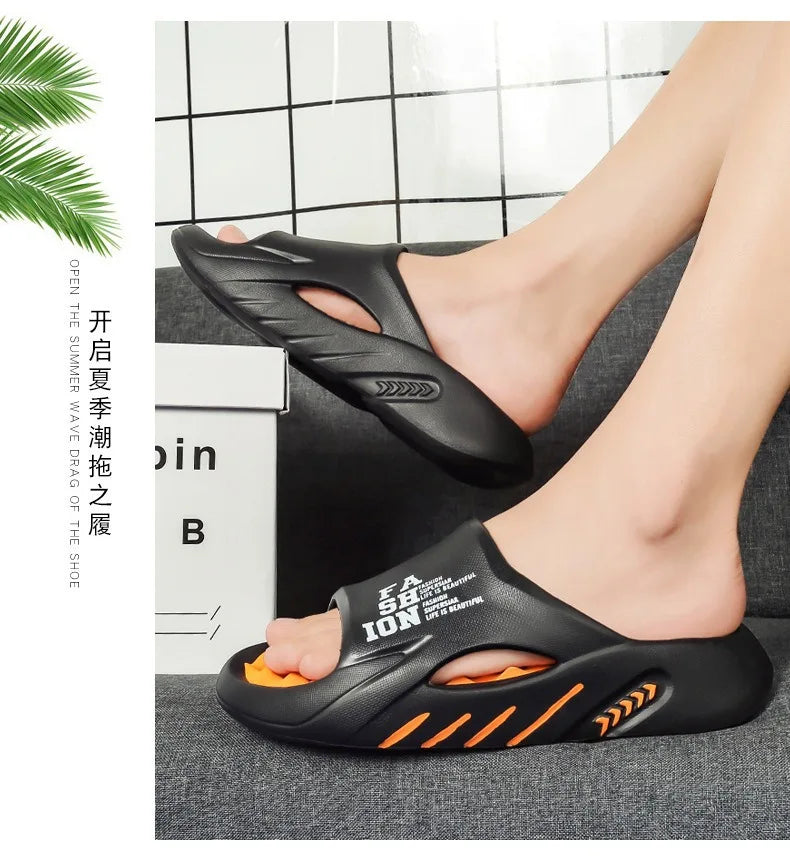 New Summer Man Massage Slippers 2026 Indoor Outdoor Beach Sandals Soft Bottom Casual Slippers Male Flip Flops Mens Sandals
