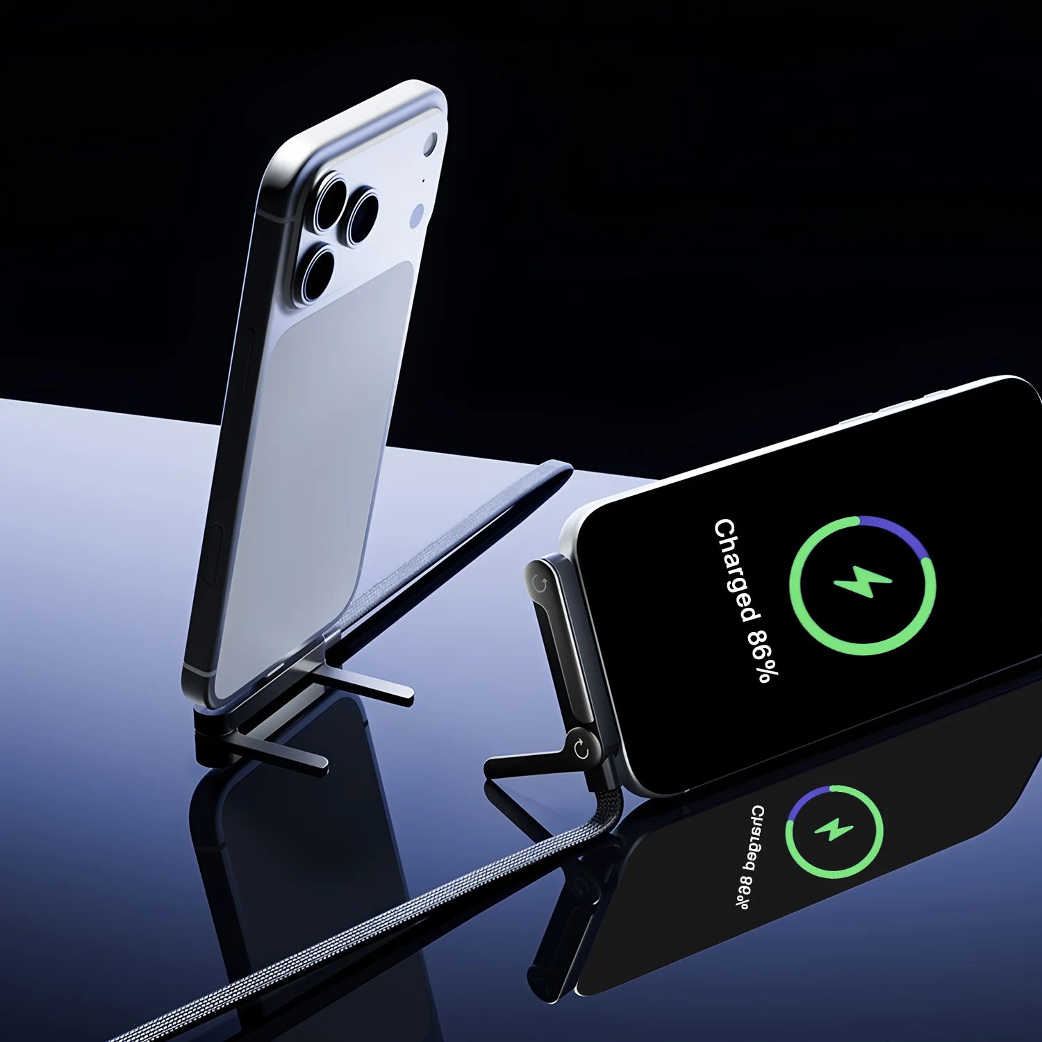 2-IN-1 Type-C Cable Foldable Mobile Phone Holder 240W Fast Charging Data Cable Multifunction Phone Charge Bracket Dual PD cable - Shoppiline