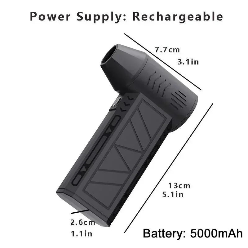 High-Speed Handheld Multi-Function Blower Fan Mini Hair Dryer Balloon Inflator Air Mattress Camping LED Torch Christmas presents - Shoppiline