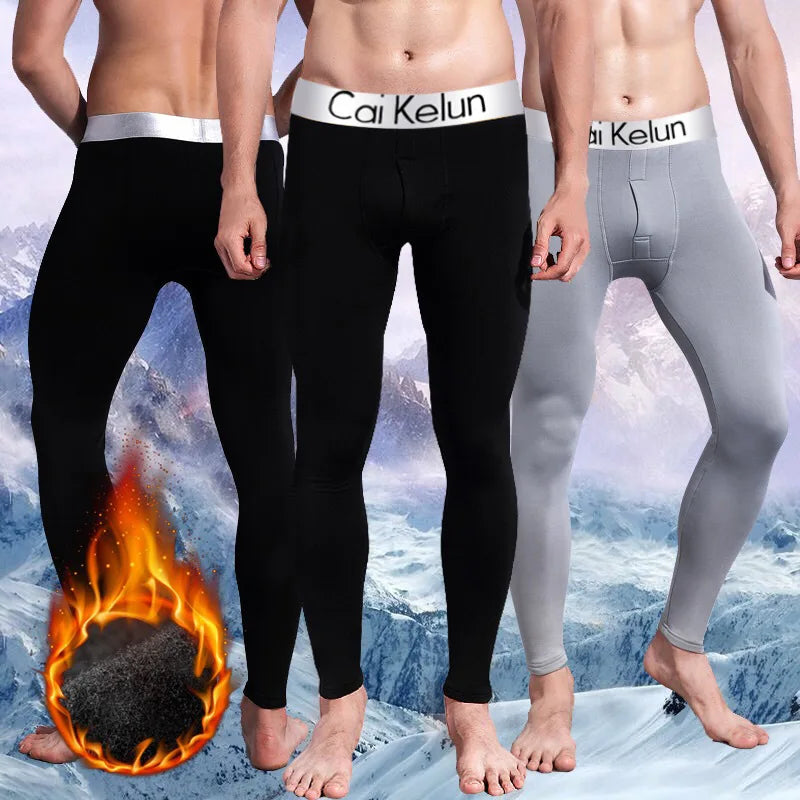 Men's warm pants slim fit tight pants, thickened and not easily faded independent wear high-end German velvet men's warm pants