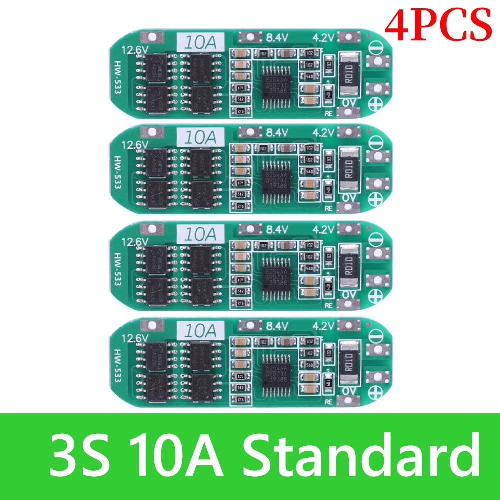 BMS 3S/4S 5A 10A 20A 25A 40A 60A Li-ion Lithium Battery Charger Protection Board 18650 For Drill Motor 12V with Enhance/Balance - Shoppiline