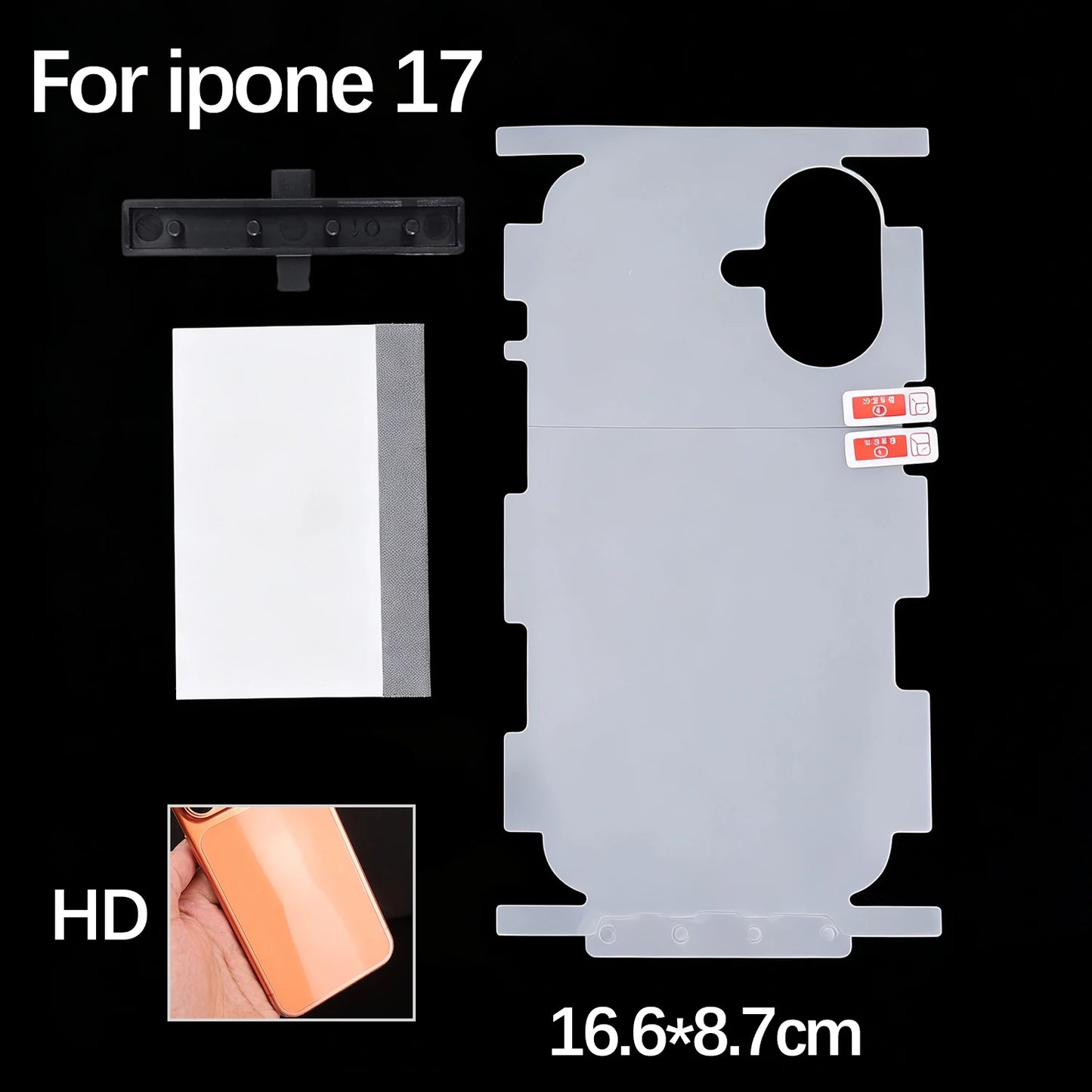 For iPhone 17 Pro Max Air 17Pro 17PM 17Air HD Side Frame Back Full Coverage Protective Film For iPhone17 Border Hydrogel Film - Shoppiline