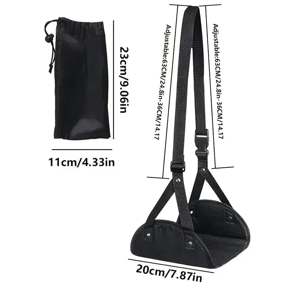 Portable Foot Mat - Adjustable Strap Office Resting Foot Mat Foot Hammock Foot Mat Lazy Man Magic Travel Magic Travel Airplane