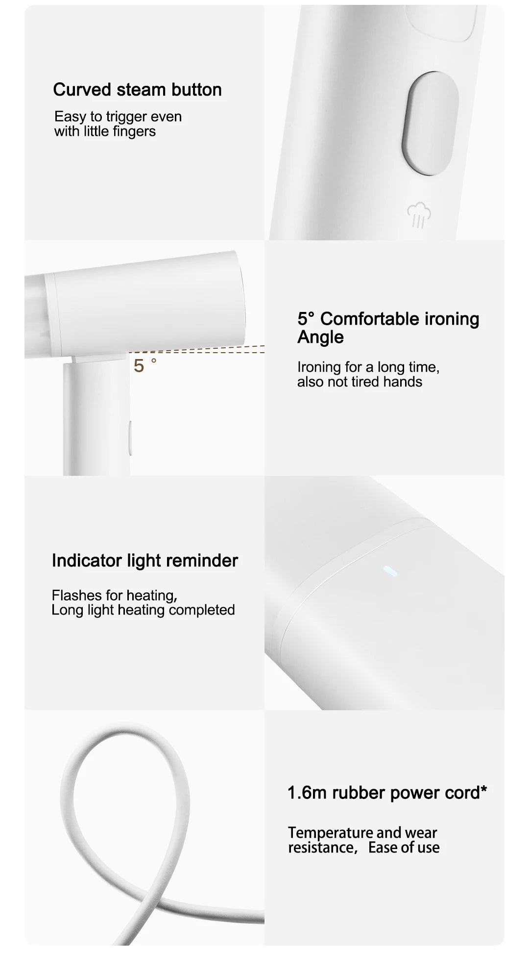 New MIJIA Handheld Garment Steamer 2 iron Home Electric Steam Cleaner Portable Foldable Mite Removal Flat Ironing Machine - Shoppiline