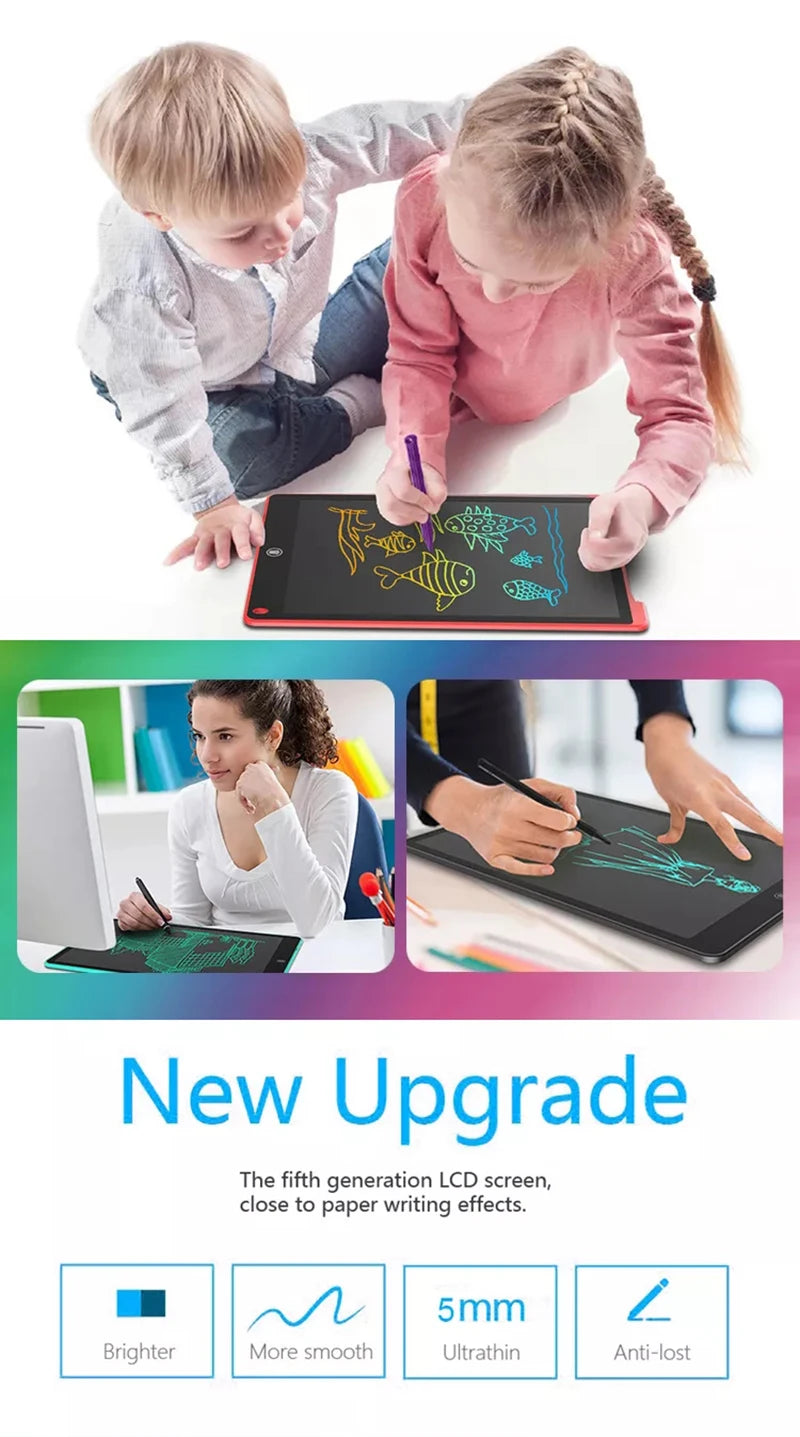 Digital LCD Writing Tablet Board 8/12 Inch Drawing Tablet Screen Kids Graphic Tablet Toys for Children