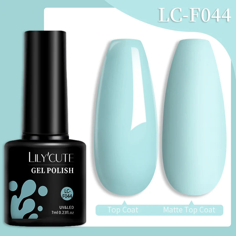 LILYCUTE 129 Colors 7ML Nail Gel Polish Nail Supplies Vernis Semi Permanent Nail Art Manicure Soak Off LED UV Gel Nail Varnishes