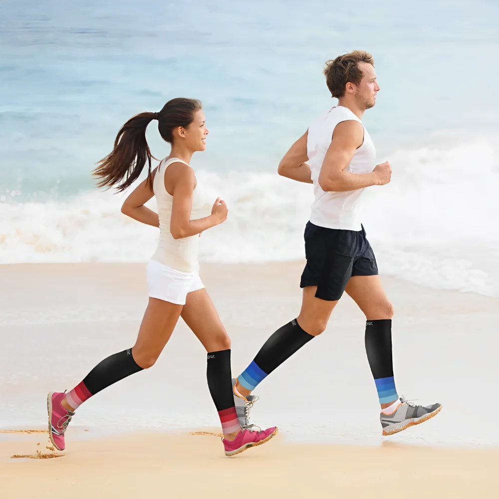 1Pair Calf Compression Sleeves Running Leg Sleeve 20-30Mmhg Socks For Shin Splint Men Women Varicose Vein Fatigue Relief