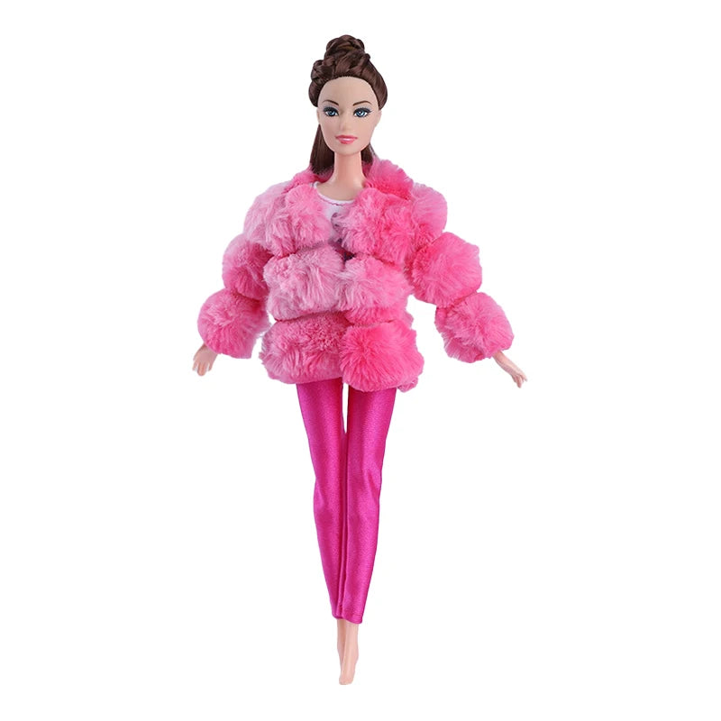 NEW Fashion Clothes For Doll 30cm Daily Sportwaer Winter Sweater Pants Plush Coat Shoes For Doll Mini Accessories Christmas Gift - Shoppiline