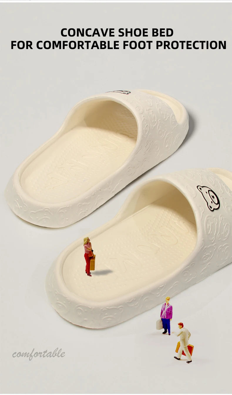 Non-Slip Slippers Female Outer Wear 2024 New Bathroom Indoor Home Sandals Female Summer Eva