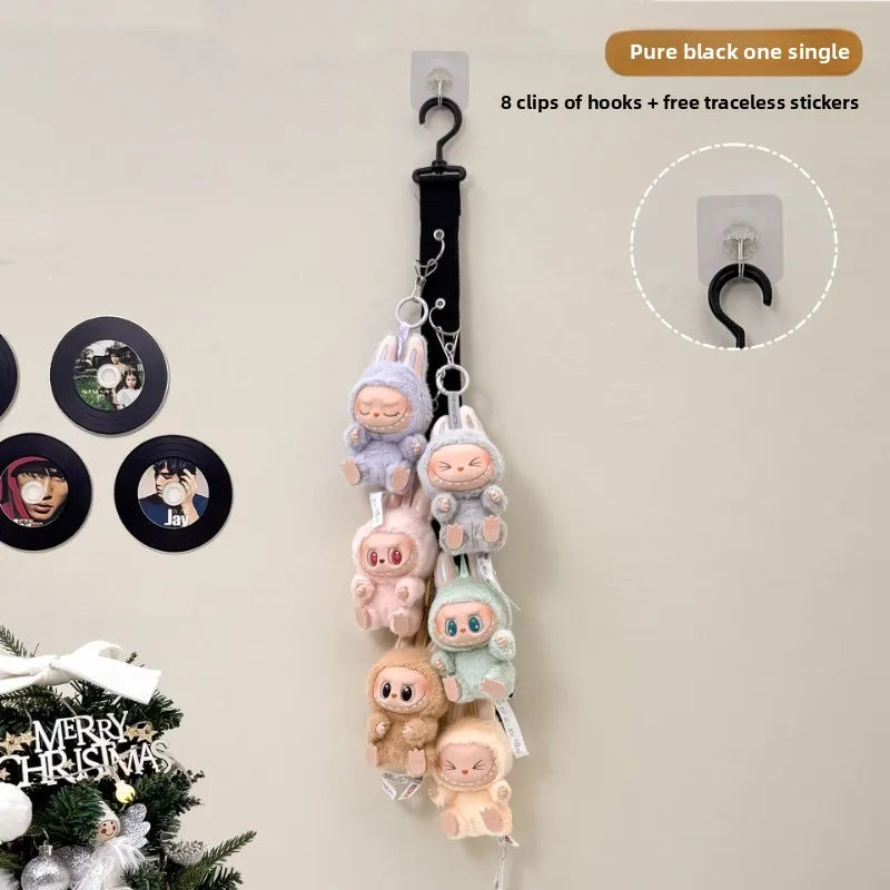 Pendant Storage Display Shelf Doll Wall for Doll Practical Plush Door Behind Clip Wardrobe Wall Hanging Storage Bag