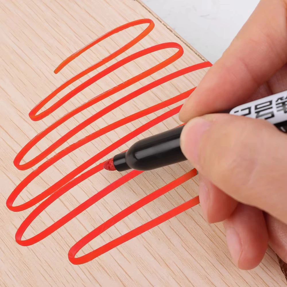 6 Marqueurs permanents pour le dessin Manga Noir Bleu Rouge Encre imperméable Stylos de croquis Fournitures scolaires d'art de papeterie