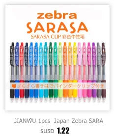 JIANWU 12Pcs/set 0.35/0.5mm Simple STYLE gel pen Black ink for student writing creative Neutral Pen Press School Supplies kawaii