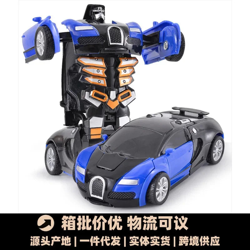Verformbares Spielzeugauto, Trägheitsaufprall, Ein-Knopf-Verformung, Jungenpuzzle, Kollisionsverformung, Autobot-Roboter