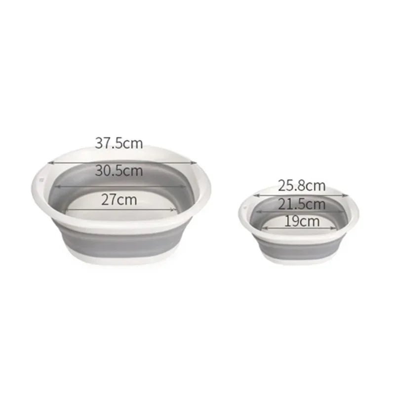 Plastic Folding Wash Basin, Portable Laundry Tub for Home, Bathroom, Kitchen, Adult & Baby Bath Basin, Travel Wash Basket
