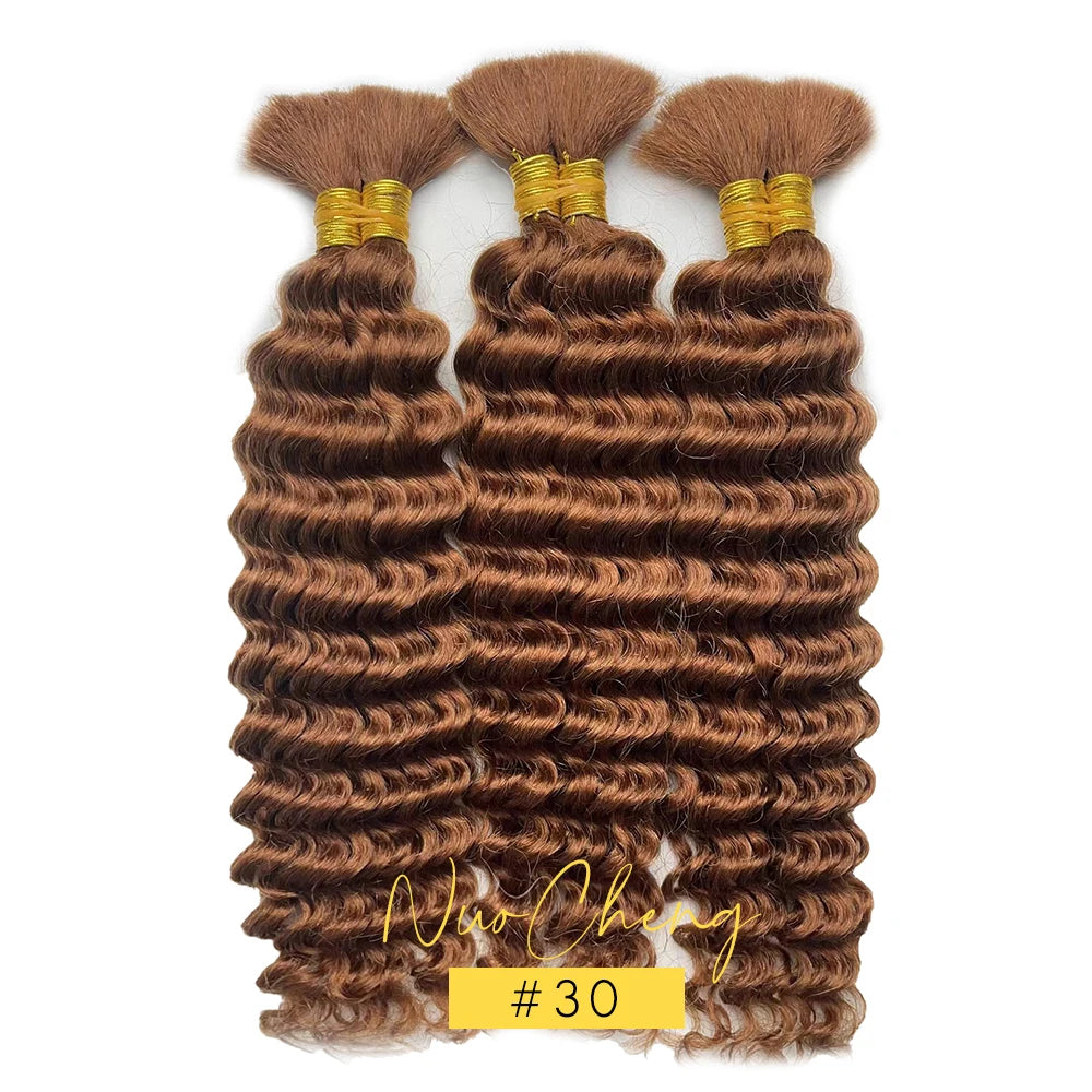 2 paquets de cheveux humains pour tresses bohèmes, 14 pouces 100G 10A, cheveux brésiliens vierges ondulés en vrac pour tresser