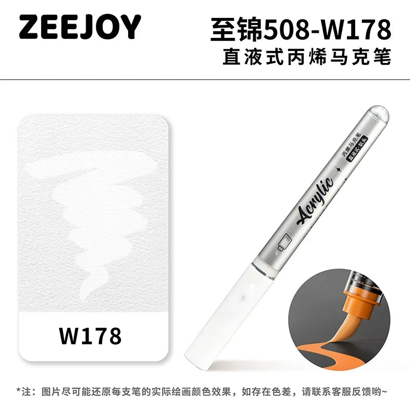 ZEEJOY 120/12/1 Colors Direct Liquid Acrylic Marker Pens Waterproof Pen Soft Brush Nib for Manga School Art Supplies Stationery