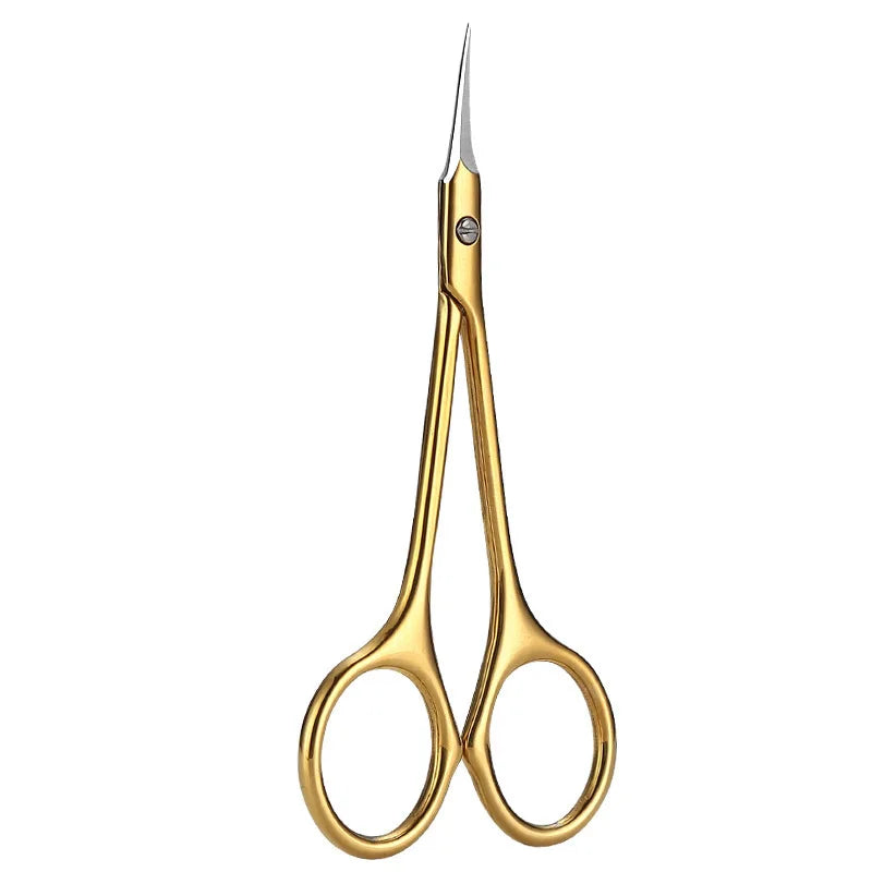 1pcs Stainless Steel Cuticle Scissors Dead Skin Remover Russian  Curved Tip Nail Scissors Manicure Tool