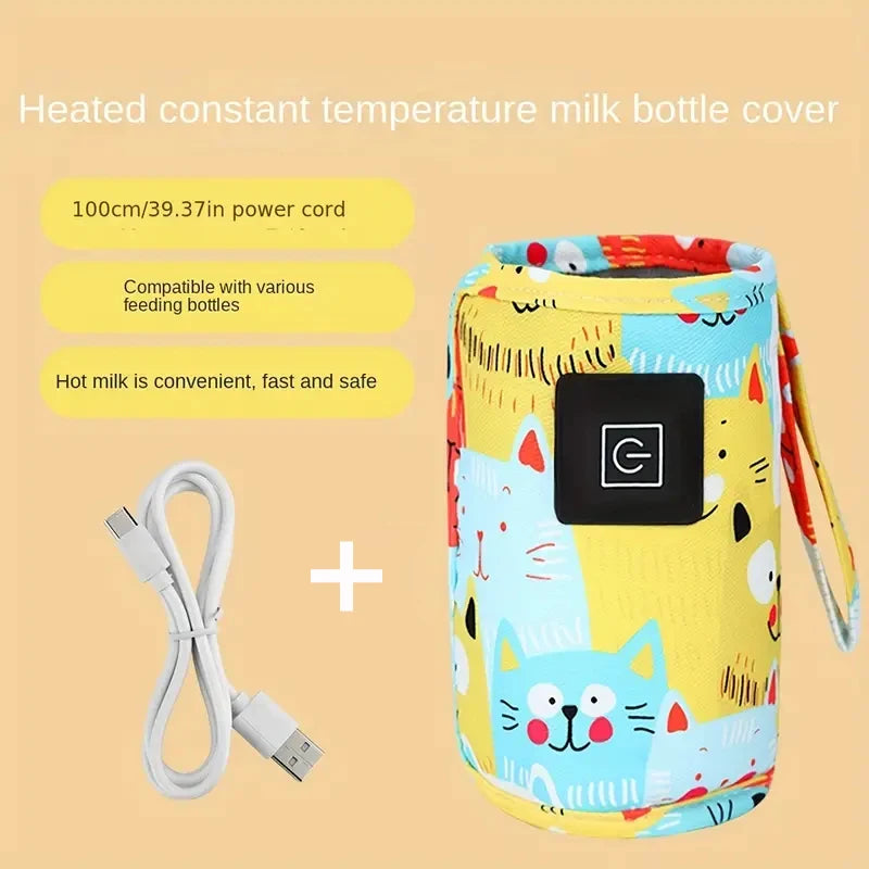 USB-Milch- und Wasserwärmer, isolierte Kinderwagentasche für unterwegs, Babyflaschenwärmer, tragbarer Flaschenwärmer, Weihnachten, Halloween