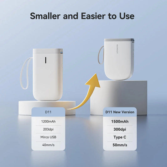 Niimbot D11/D110 Label Maker Wireless Pocket Self-Adhesive Name Tag Sticker Printer for Home Office
