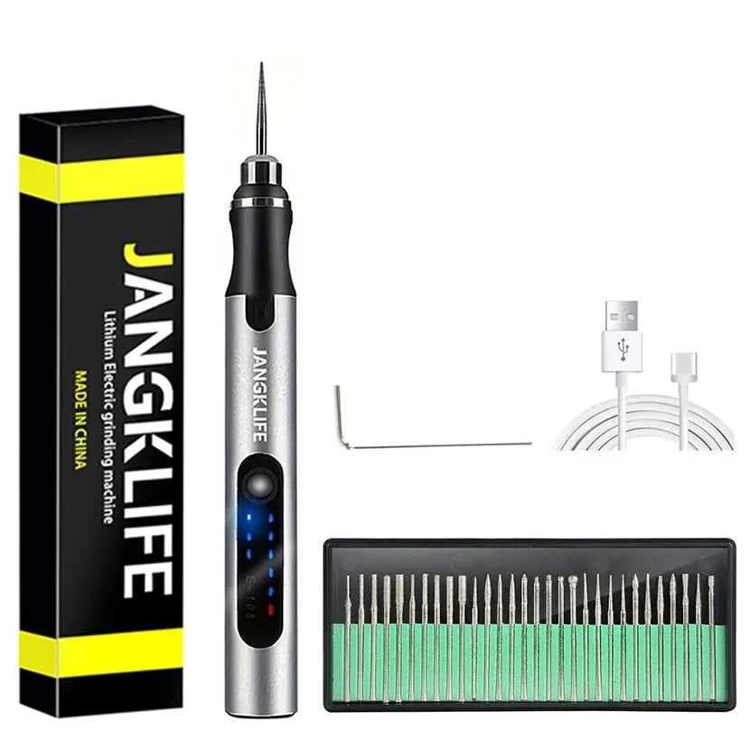 JANGKLIFE USB Cordless Rotary Tool Kit Woodworking Engraving Pen DIY For Jewelry Metal Glass Mini Wireless Drill - Shoppiline