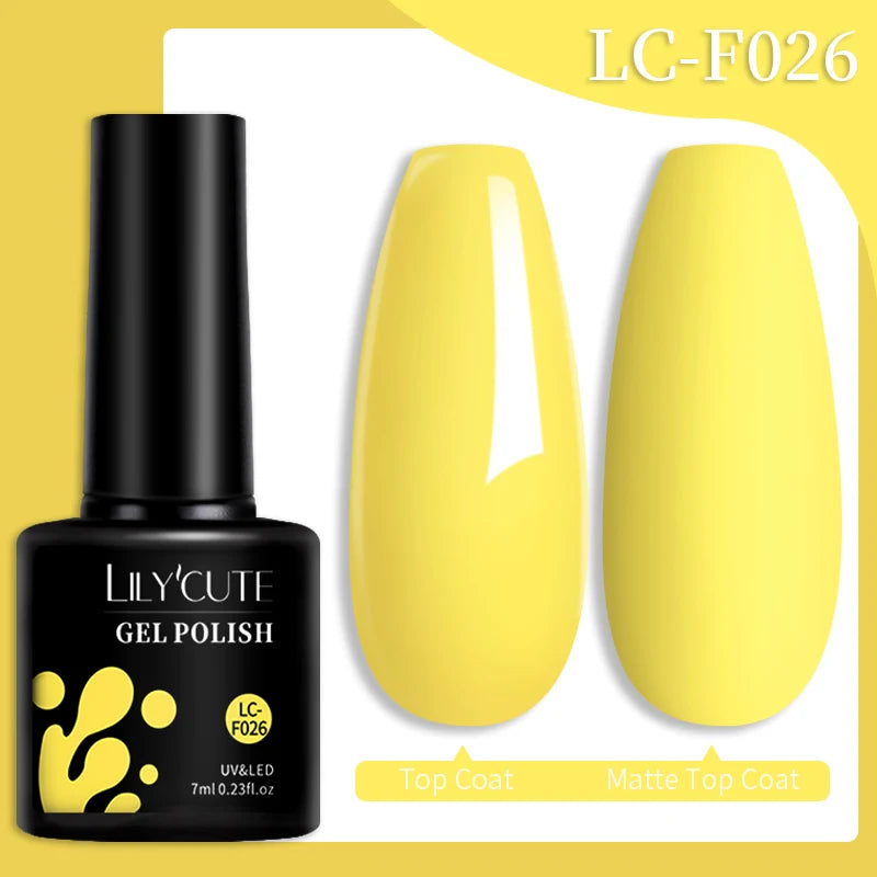 LILYCUTE 129 Colors 7ML Nail Gel Polish Nail Supplies Vernis Semi Permanent Nail Art Manicure Soak Off LED UV Gel Nail Varnishes