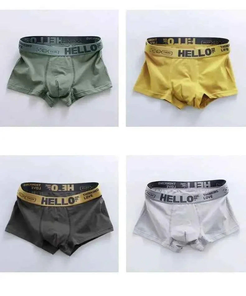 Men's Boxer Briefs Soft Comfortable Breathable Lightweight Daily Wear Male Underpants