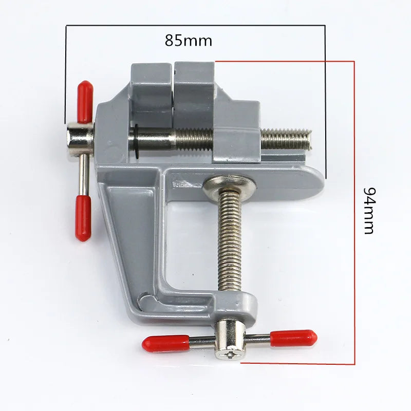Mini Bench Vise Muliti-Funcational 3.5&quot Aluminum Miniature Small Jewelers Hobby Clamp On Table Flat Pliers Tool Vice