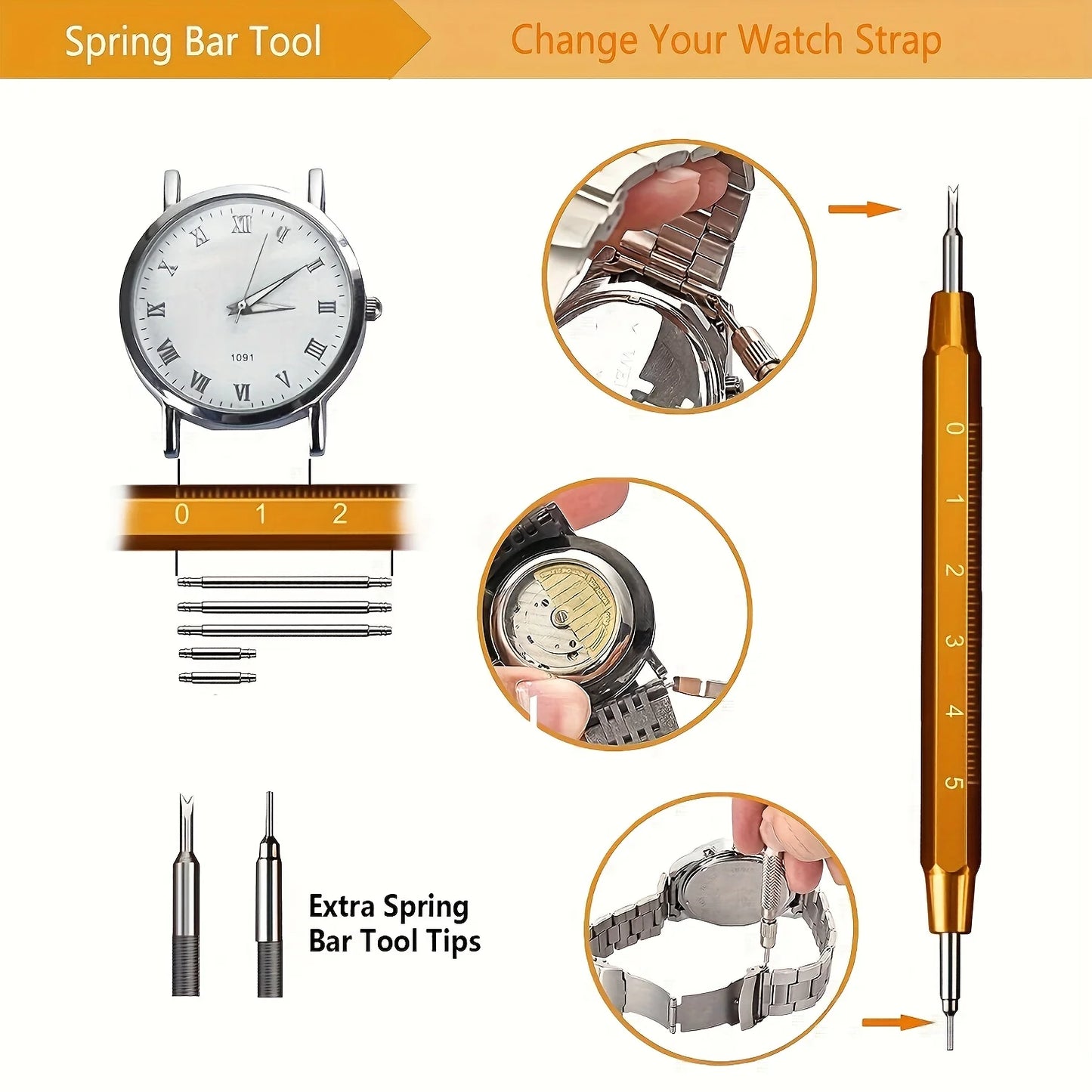 3 in 1 Repair Tool Set Watch Back Remover Tool Adjustable Opener Back Case Remover Watch Case Back Opener Repair Remover Holder